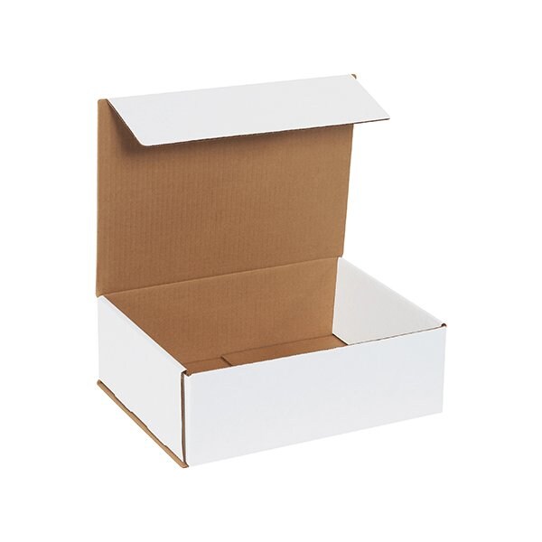 Bsc Preferred 12 x 9 x 4'' White Corrugated Mailers, 50PK BUY00018050 - main